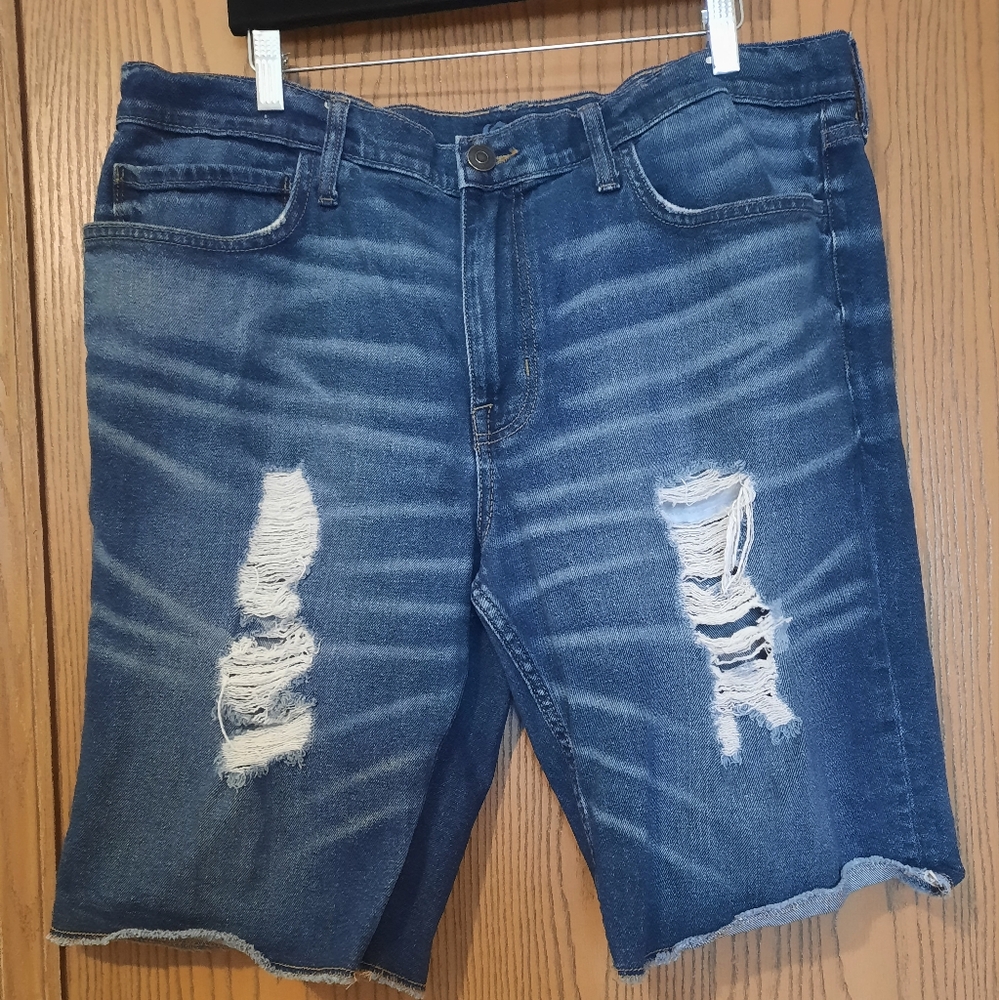 Regal Exchange Mens Distressed Blue Jean Shorts Size 40
